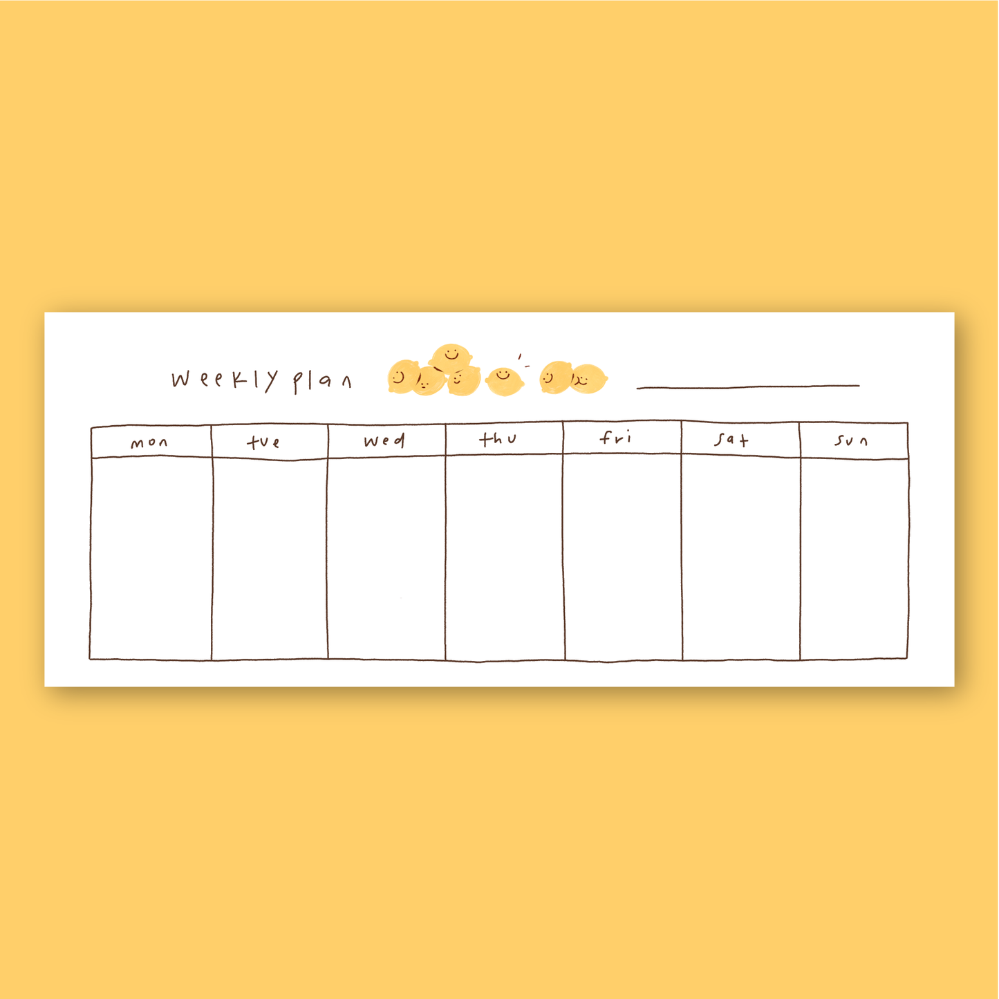 Lemon Weekly Notepad