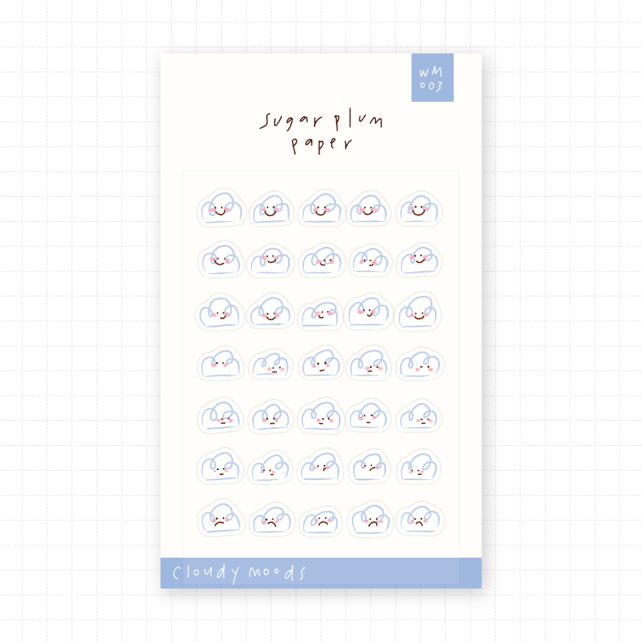 Cloudy Moods - Mini Washi Sticker Sheet