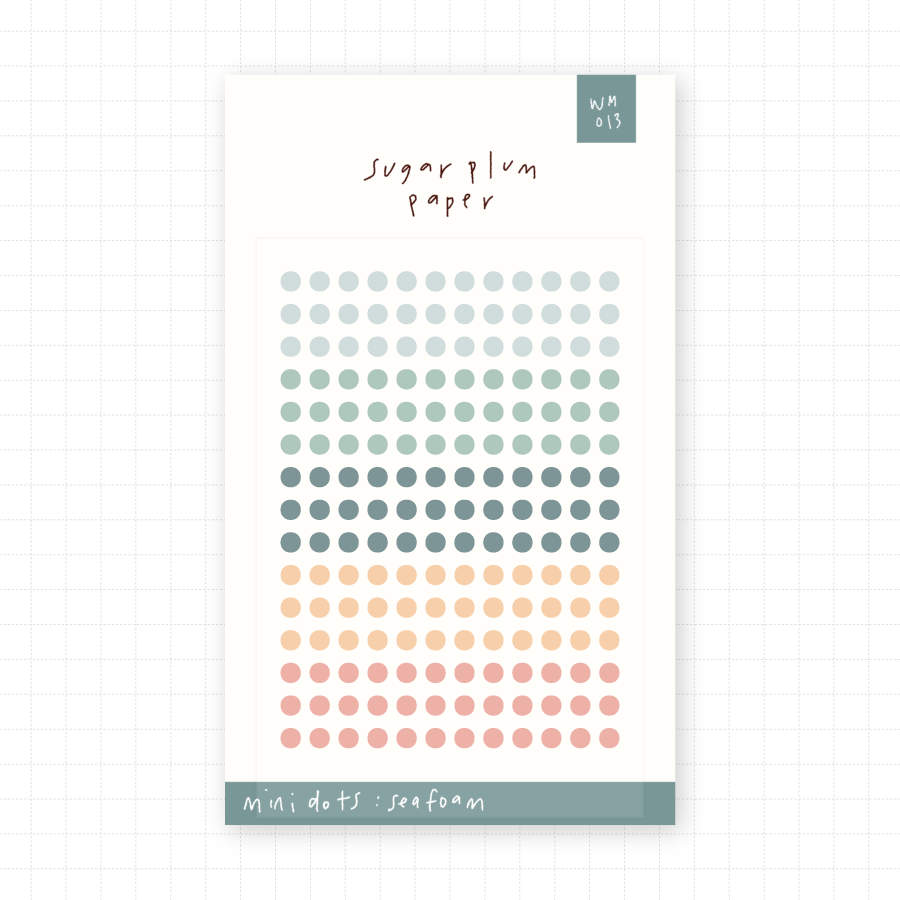 Mini dots (Seafoam) - Mini Washi Sticker Sheet