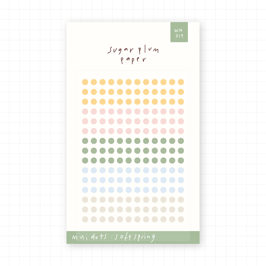 Mini dots (Soft Spring) - Mini Washi Sticker Sheet