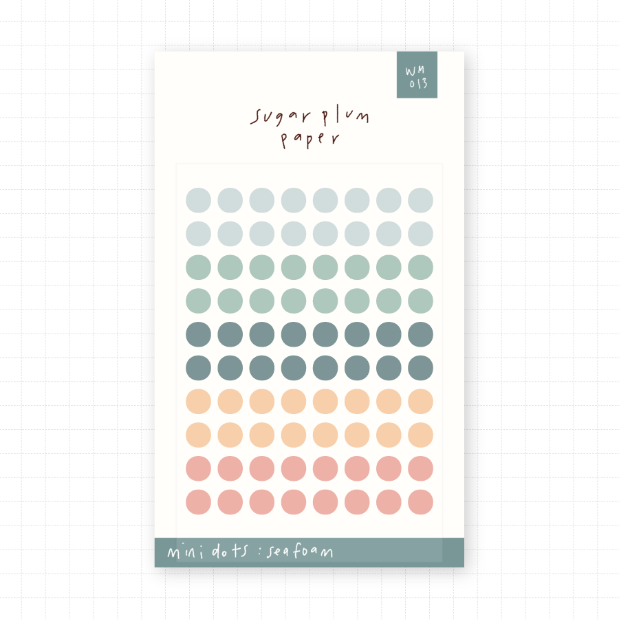 Dots (Seafoam) - Mini Washi Sticker Sheet