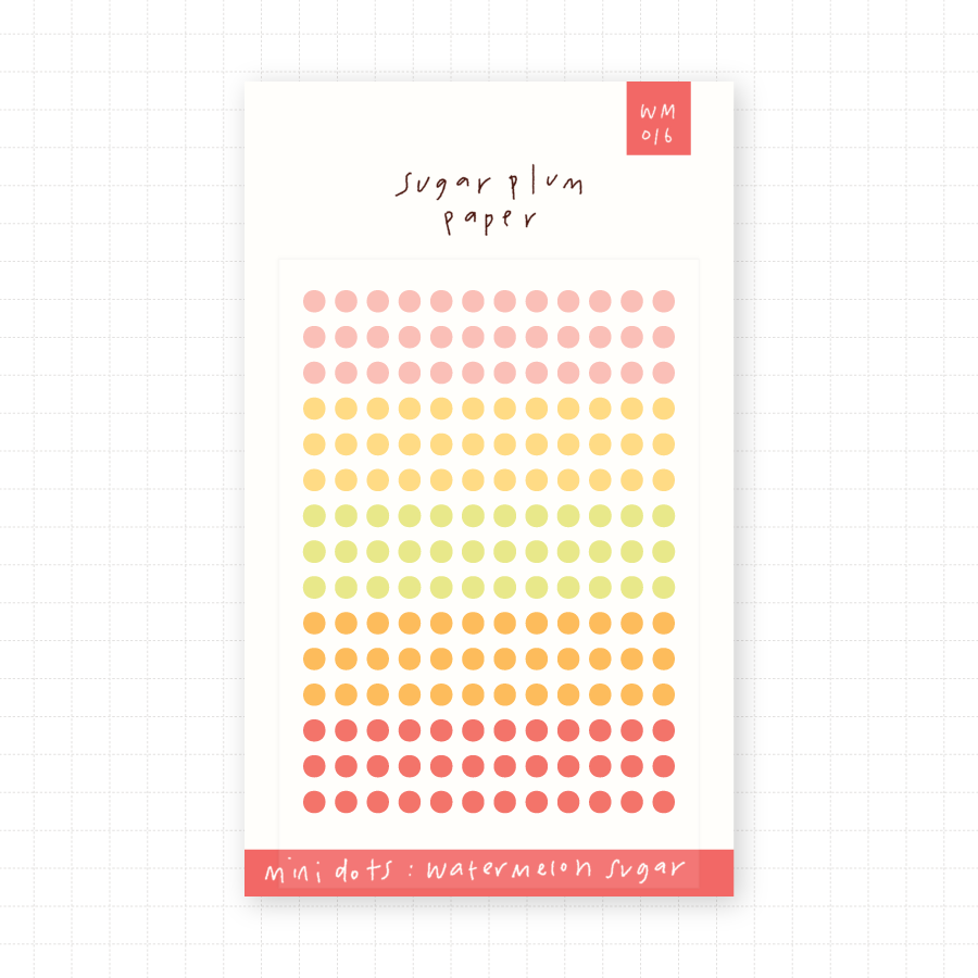 Mini dots (Watermelon Sugar) - Mini Washi Sticker Sheet