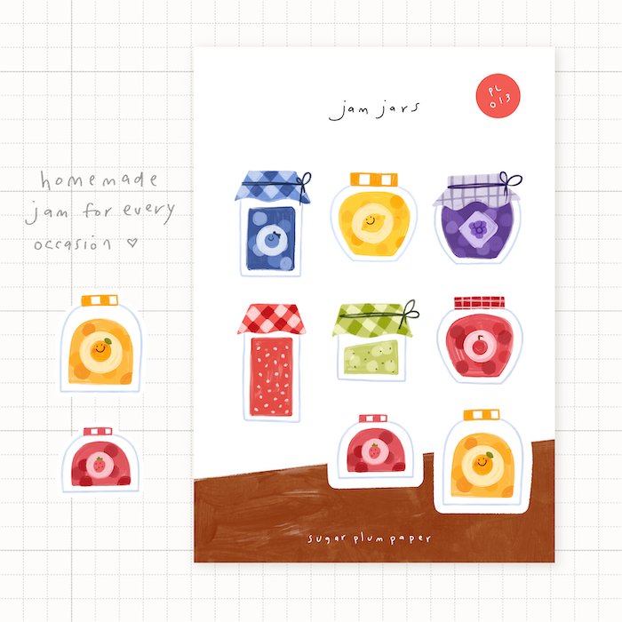Jam Jars - Sticker Sheet