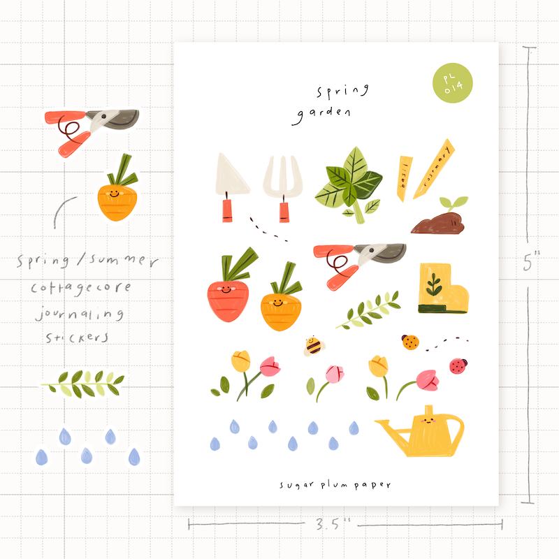 Spring Garden - Sticker Sheet