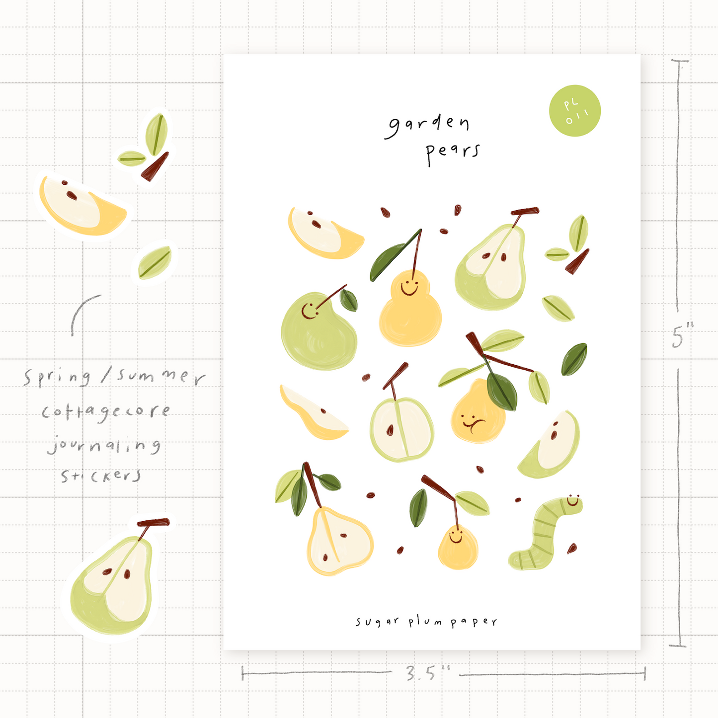 Garden Pears - Sticker Sheet