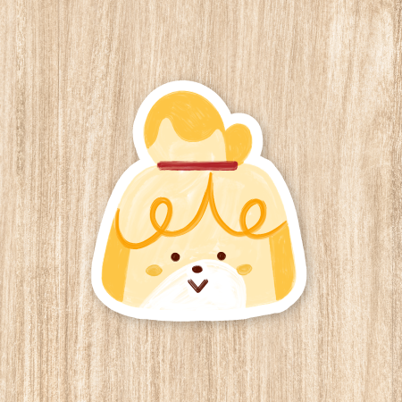Animal Crossing Isabelle - Vinyl Sticker