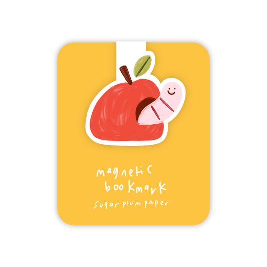 Apple Worm - Magnetic Bookmark