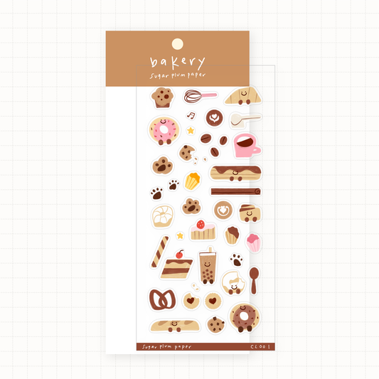 Bakery - Clear Deco Sticker Sheet