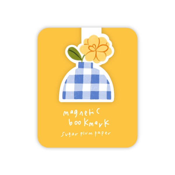 Blue Vase - Magnetic Bookmark