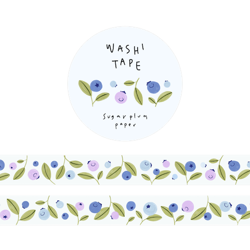 Blueberry Bush - Washi Tape - 15mm x 10m