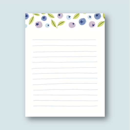 Blueberry Memo Pad  | 4.25" X 5.5"