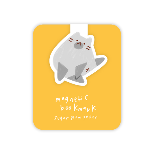 Grey Cat - Magnetic Bookmark