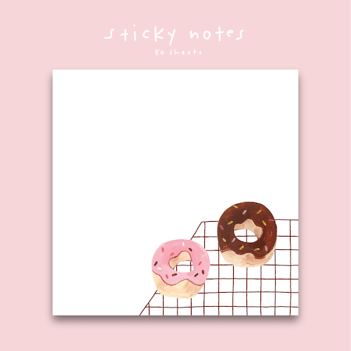 Freshly Baked Donuts - Blank POST-IT® Notes - 3X3"