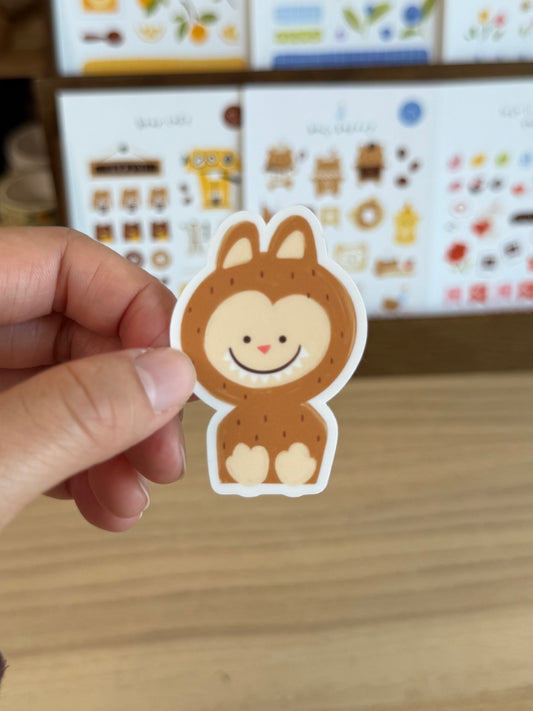 Brown Labubu Vinyl Sticker