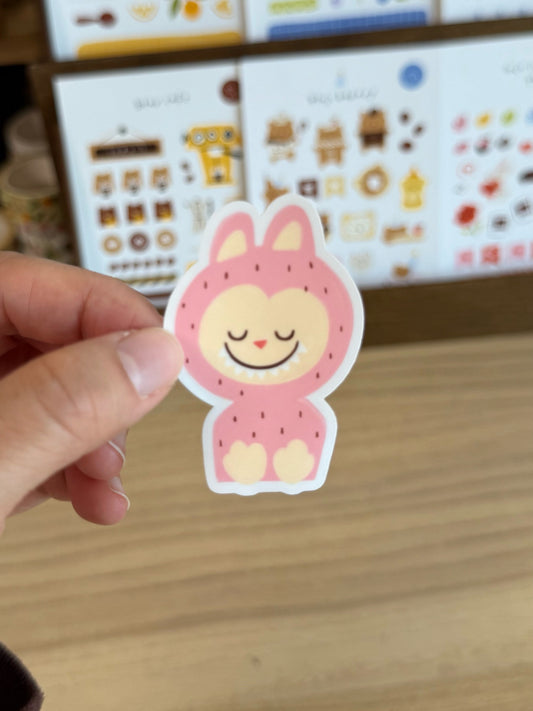 Pink Labubu Vinyl Sticker