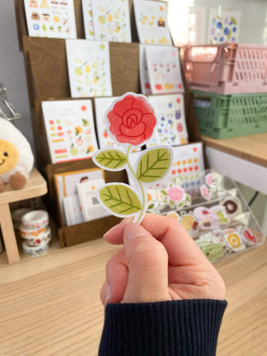 Long Rose - Waterproof Vinyl Sticker