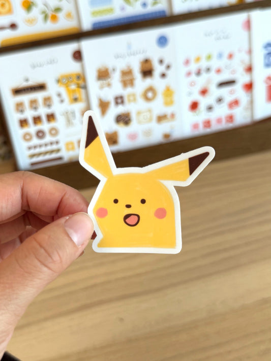 Surprised Pikachu Vinyl Sticker
