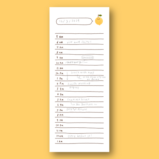 Lemon Timetable Notepad