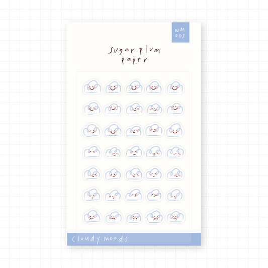 Cloudy Moods - Mini Washi Sticker Sheet