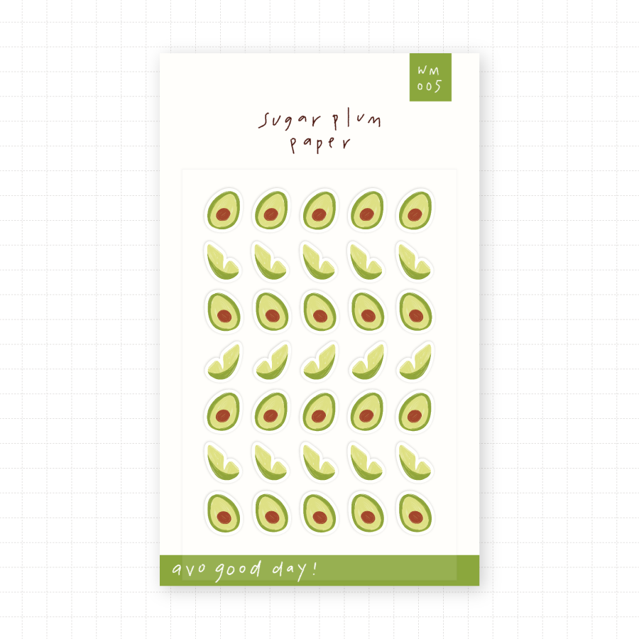 Avo Good Day - Mini Washi Sticker Sheet