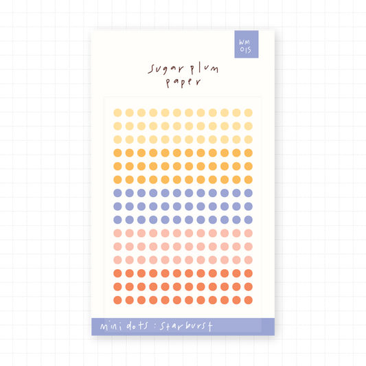 Mini dots (Starburst) - Mini Washi Sticker Sheet