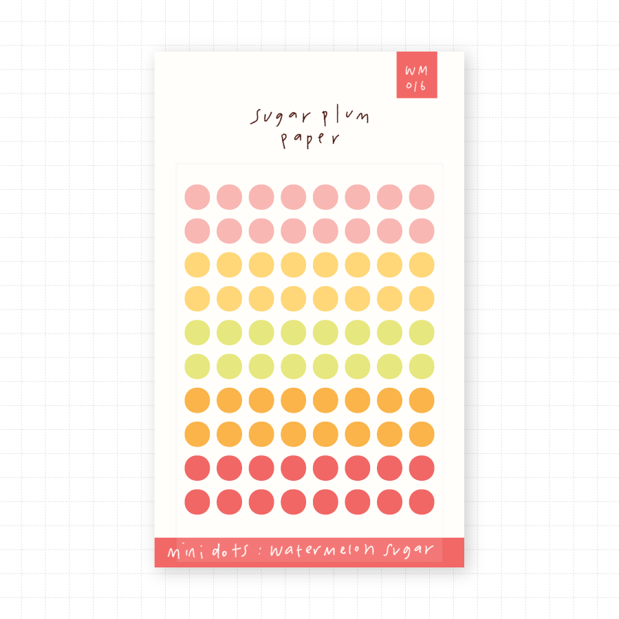 Dots (Watermelon Sugar) - Mini Washi Sticker Sheet