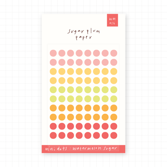 Dots (Watermelon Sugar) - Mini Washi Sticker Sheet