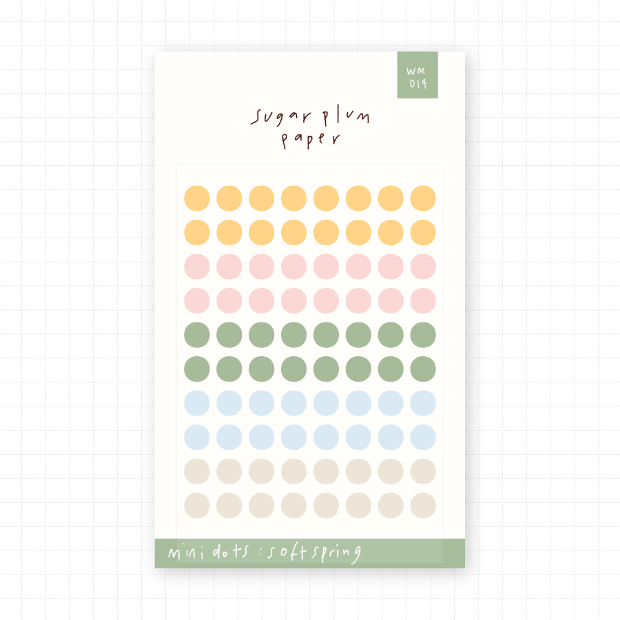 Dots (Soft Spring) - Mini Washi Sticker Sheet