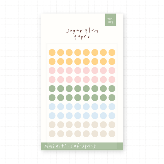 Dots (Soft Spring) - Mini Washi Sticker Sheet