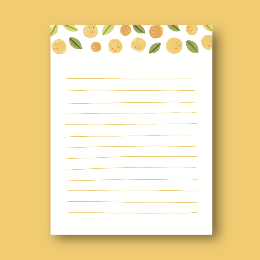 Orange Memo Pad  | 4.25" X 5.5"