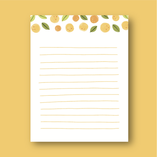 Orange Memo Pad  | 4.25" X 5.5"