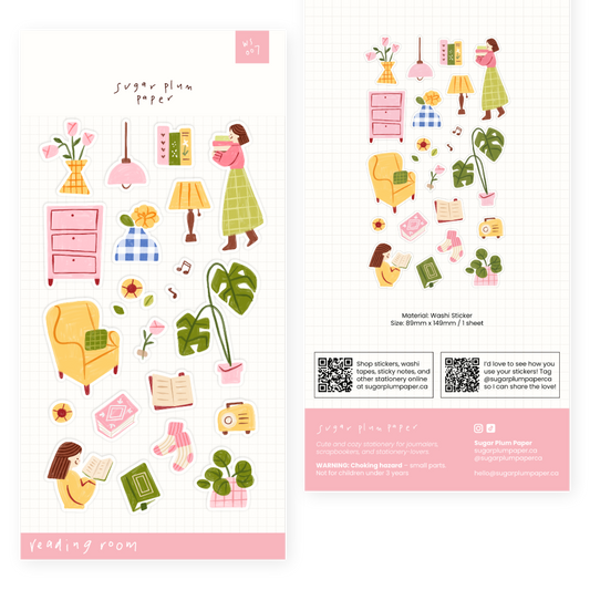 Reading Room - Washi Sticker Sheet