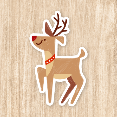 Reindeer - Vinyl Sticker