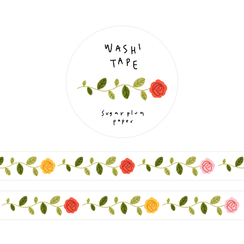 Rose Vine - Washi Tape - 15mm x 10m