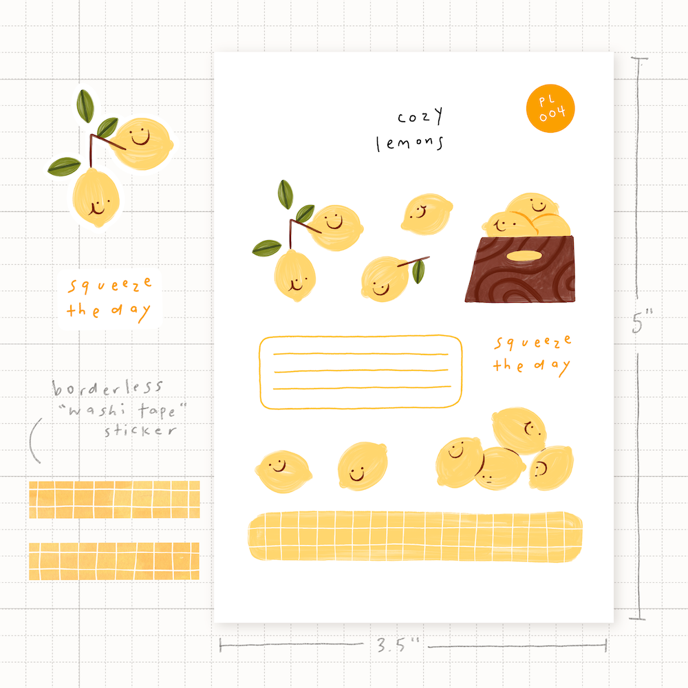 Cozy Lemons - Sticker Sheet