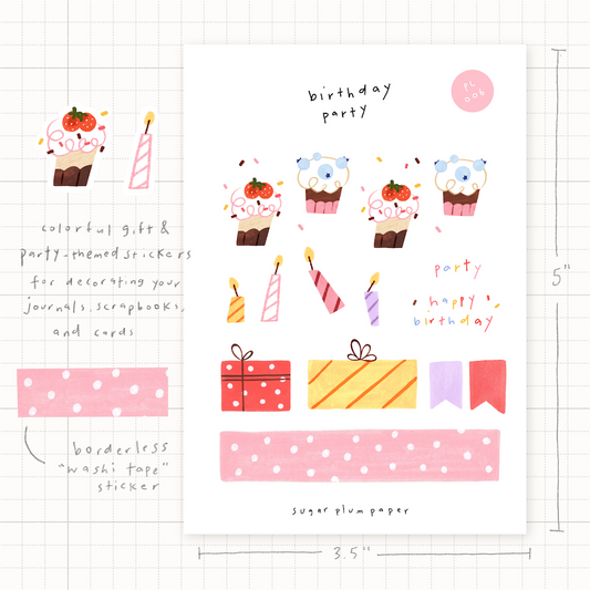 Birthday Party - Sticker Sheet