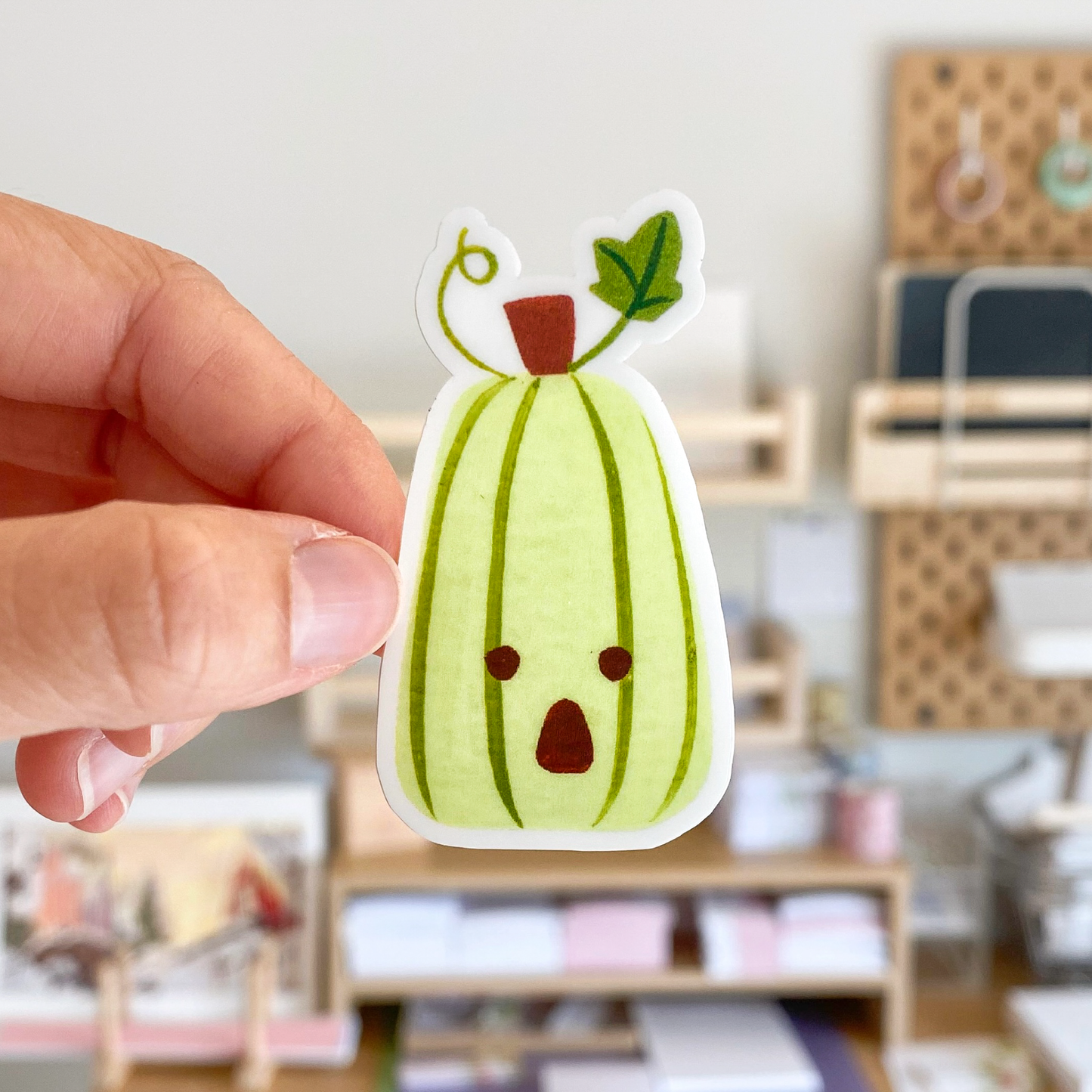 Spooky Pumpkin - Waterproof Vinyl Sticker - 1.2 X 2.24"